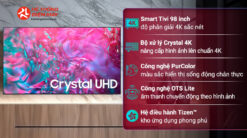Alternative view of Smart Tivi Crystal UHD Samsung 4K 98 inch UA98DU9000