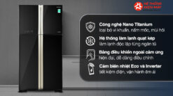 Tủ lạnh Hitachi Inverter 509 lít Multi Door R-FW650PGV8 GBK