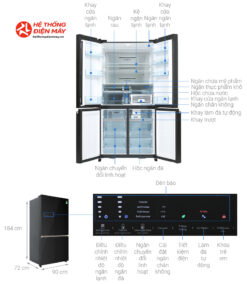 Alternative view of Tủ lạnh Hitachi Inverter 569 lít Multi Door R-WB640VGV0 GBK
