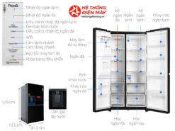 Alternative view of Tủ lạnh LG Inverter 635 lít Side By Side GR-D257WB