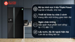 Alternative view of Tủ lạnh Hitachi Inverter 569 lít Side By Side R-MX800GVGV0 GBK