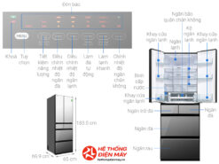 Alternative view of Tủ lạnh Hitachi Inverter 540 lít Multi Door R-HW540RV(X)