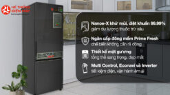 Alternative view of Tủ lạnh Panasonic Inverter 325 lít NR-BC361VGMV
