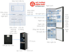 Alternative view of Tủ lạnh Panasonic Inverter 325 lít NR-BV361WGKV