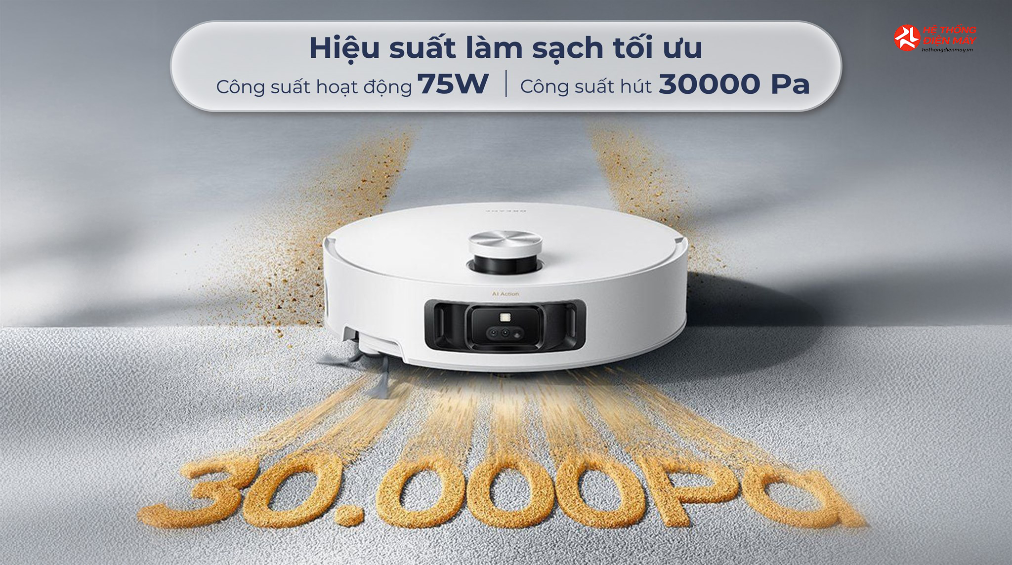 Robot hút bụi lau nhà Dreame Aqua 10 Roller Trắng - Ảnh 3