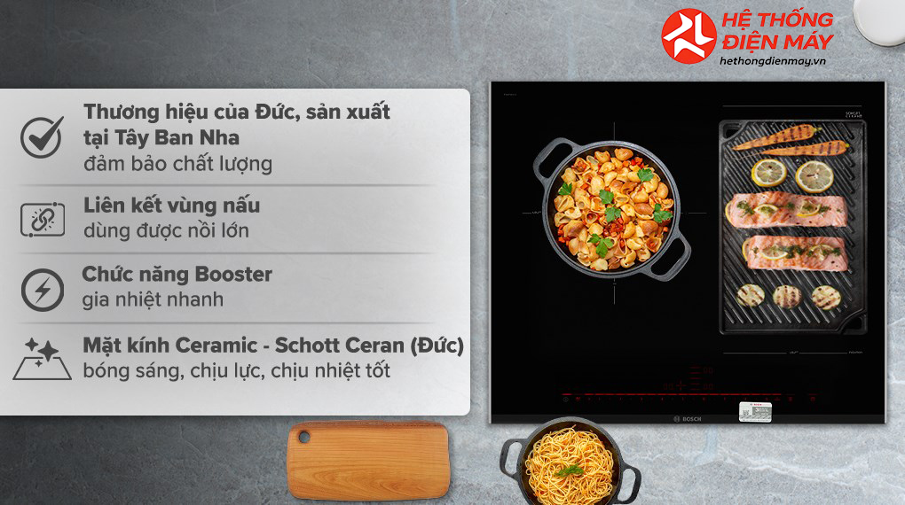 Bếp từ 3 vùng nấu lắp âm Bosch PXJ675DC1E - Ảnh 5