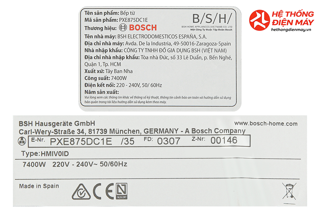 Bếp từ 4 vùng nấu lắp âm Bosch PXE875DC1E - Ảnh 6
