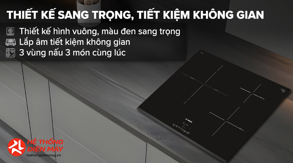 Bếp từ 3 vùng nấu lắp âm Bosch PID631BB1E - Ảnh 5