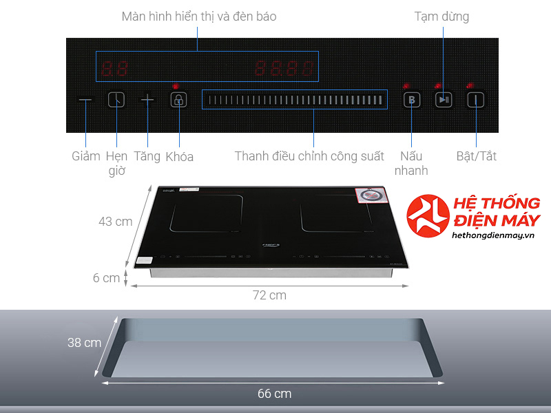 Bếp từ hồng ngoại lắp âm Chef's EH-MIX220 - Ảnh 5