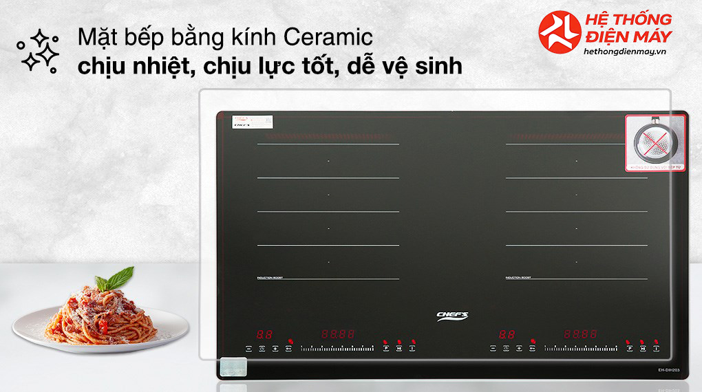 Bếp từ đôi âm Chef's EH - DIH203 4400W - Ảnh 10