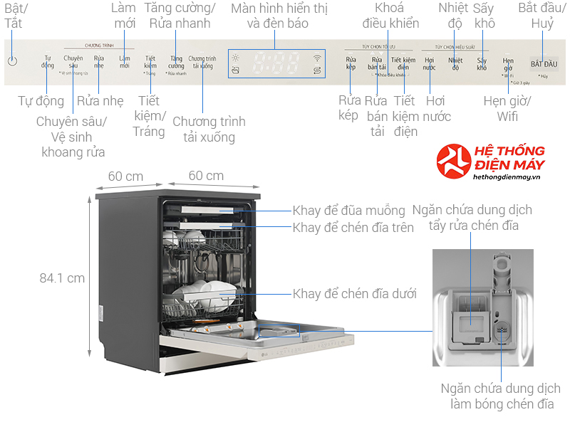 Máy rửa chén độc lập LG LDT14BGA3 - Ảnh 6