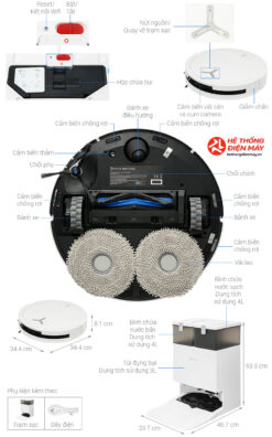 Alternative view of Robot hút bụi lau nhà Ecovacs Deebot T50 OMNI