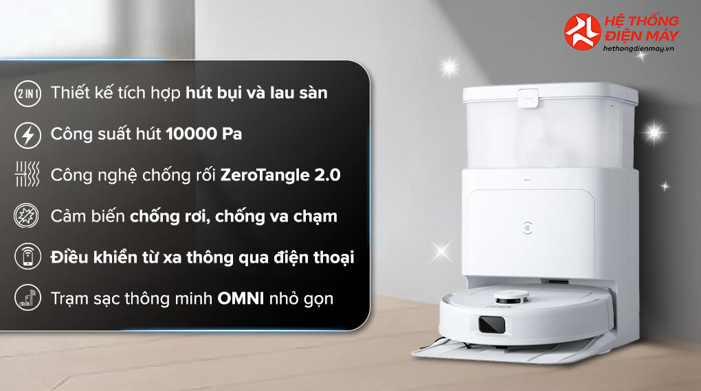 Robot hút bụi lau nhà Ecovacs Deebot N30 PRO OMNI - Ảnh 5