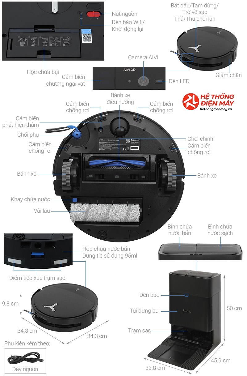 Robot hút bụi lau nhà Ecovacs Deebot T80S OMNI - Ảnh 5