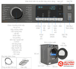 Alternative view of Máy sấy bơm nhiệt Samsung 9 kg DV90TA240AX/SV