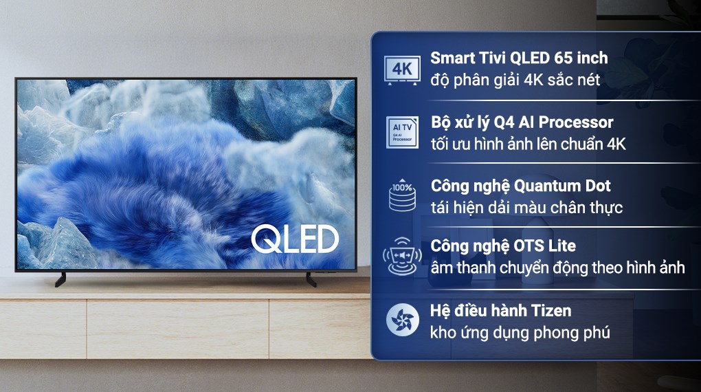 Smart Tivi QLED Samsung AI 4K 55 inch QA55Q8FA 2 Smart Tivi QLED Samsung AI 4K 55 inch QA55Q8FA - Ảnh 2